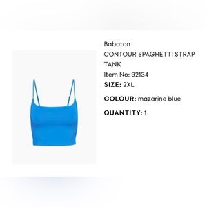 Aritzia Babaton Contour Spaghetti Strap Tank